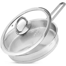 ماهیتابه تک دسته استیل لایف اسمایل مدلLIFEP12FRY - 28SILVR gallery3