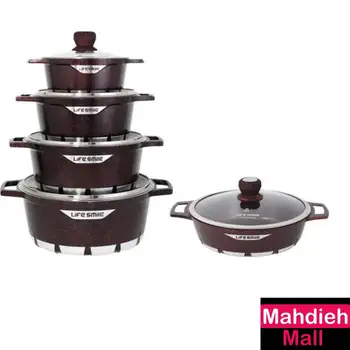سرویس قابلمه گرانیتی 10 پارچه لایف اسمایل مدل FLCM