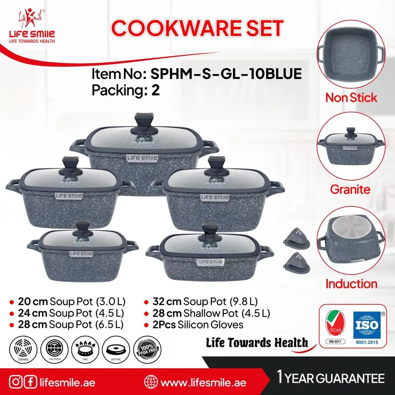 سرویس قابلمه لایف اسمایل مدل SPHM-   10 پارچه گرانیت gallery1