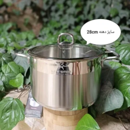 قابلمه تک استیل لایف اسمایل مدل lifep12_selver سایر 28cm
