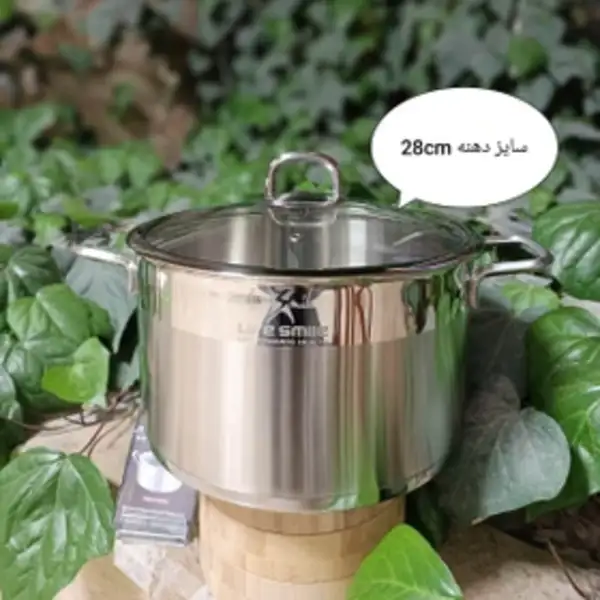 قابلمه تک استیل لایف اسمایل مدل lifep12_selver سایر 28cm
